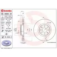 Тормозной диск BRECO 06LM YOH 41X35QC Fiat Punto Evo (199) 3 Хэтчбек 1.6 D Multijet 120 л.с. 2009 – 2012 BS 8500