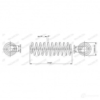 Пружина подвески MONROE Volkswagen Polo (6Q, 9N, 9N3) 4 2002 – 2009 K25 NV 5412096533488 SE3387