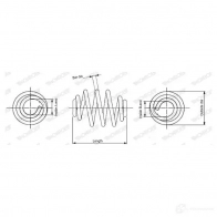 Пружина подвески MONROE 5412096534010 Opel Vectra (C) 3 Седан 2.2 DTI 16V (F69) 125 л.с. 2002 – 2004 SN2818 5LIVFE L