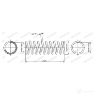 Пружина подвески MONROE SP2713 Mitsubishi Carisma 1 (DA) Седан 1.6 (DA1A) 90 л.с. 1996 – 2006 5412096156755 QP1G4 N