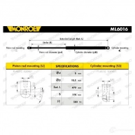 Амортизатор багажника MONROE 5412096457098 498324 ML6016 YIS5T IA - Изображение 7