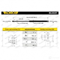 Амортизатор багажника MONROE 497405 ML5039 5412096341090 UFVBD F3 - Изображение 6