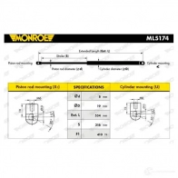 Амортизатор багажника MONROE 5412096342448 497535 ML5174 CU JIBQ - Изображение 1