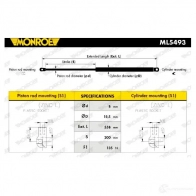 Амортизатор багажника MONROE 5 3TRY 5412096345630 497853 ML5493 - Изображение 2