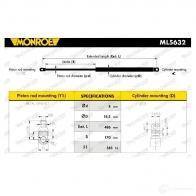 Амортизатор багажника MONROE ML5632 497992 6 JTAHB 5412096347023 - Изображение 2