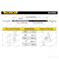 Амортизатор багажника MONROE 4ES A8A 497450 5412096341588 ML5088 - Изображение 3