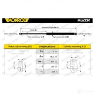 Амортизатор багажника MONROE 5412096506222 ML6220 H AUGCV 498511 - Изображение 5