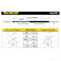 Амортизатор багажника MONROE 5412096506024 ML6200 F8 7LSVV 498493