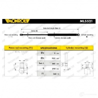 Амортизатор багажника MONROE TDKN N ML5521 5412096345913 497881 - Изображение 1