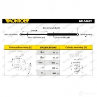 Амортизатор багажника MONROE 5412096349096 498199 ML5839 2 QX7SSW - Изображение 8