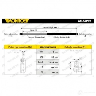 Амортизатор багажника MONROE 497453 ML5092 5412096341625 V55RD K - Изображение 2