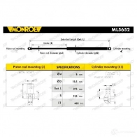 Амортизатор багажника MONROE ZZK JY1 ML5652 498012 5412096347221 - Изображение 2