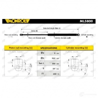 Амортизатор багажника MONROE 5412096348709 ML5800 7NHTH G Mercedes SL-Class