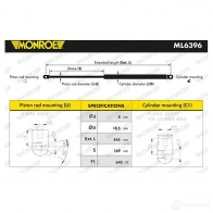 Амортизатор багажника MONROE ML6396 3LV XM 1437136157