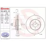 Тормозной диск BRECO Ford Focus 1 Универсал 2.0 ST170 173 л.с. 2002 – 2004 5DBR I BS 8624 764PB