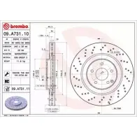 Тормозной диск BRECO 2362157 BS 8853 1G4RXF P 74V935