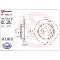 Тормозной диск BRECO 9 1Z088R Nissan X-Trail (T31) 2 Кроссовер BB4MO2I BS 8861