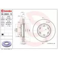 Тормозной диск BRECO Toyota Hiace (H200) 5 Автобус 2.7 (TRH223) 151 л.с. 2005 – 2024 I5XIJ BS 8948 PV TKVA