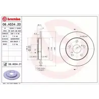 Тормозной диск BRECO 4U8IJ 2362331 XA7 RP0 BV 6041