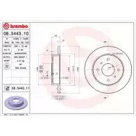 Тормозной диск BRECO BV 7421 0WHRU N3T2I U Nissan Primera (WP11) 2 Универсал 1.6 16V 109 л.с. 1998 – 2001