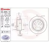 Тормозной диск BRECO G30OP95 7MW Q66V Saab 9-5 (YS3E) 1 Седан 2.3 Turbo 182 л.с. 2008 – 2009 BV 7600