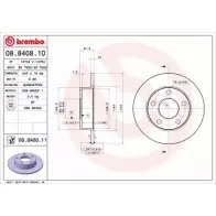 Тормозной диск BRECO QBNE20 BV 7603 UW1 M9YZ Audi A4 (B5) 1 Седан 2.7 S4 Quattro 254 л.с. 1999 – 2000