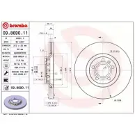 Тормозной диск BRECO 2362621 B0 9XOW BV 8427 5F0MP0