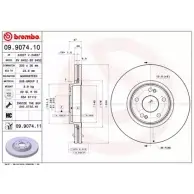 Тормозной диск BRECO F69HY BV 8452 Renault Laguna (BG) 2 Хэтчбек 2.2 dCi (BG09) 116 л.с. 2004 – 2005 9L0 RL2