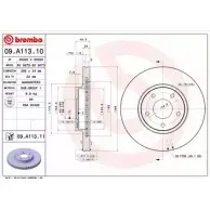 Тормозной диск BRECO Nissan Maxima (A33) 5 2000 – 2003 BV 8673 1 K2OY DWO4O