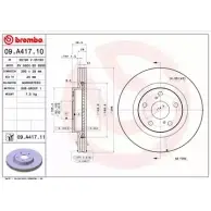 Тормозной диск BRECO CUHUV D RZ8PG 2362859 BV 8800