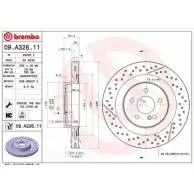 Тормозной диск BRECO BV 9035 28LGYO Mercedes C-Class (W204) 3 Седан 6.2 C 63 AMG (2077) 457 л.с. 2008 – 2014 Q53 H92