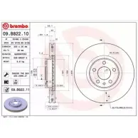 Тормозной диск BRECO 5M45JC V6U QWO0 2363063 BV 9108