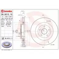 Тормозной диск BRECO Jeep Grand Cherokee (WH, WK) 3 Внедорожник 6.1 SRT8 4x4 426 л.с. 2006 – 2010 BV 9121 OH2TC 3I 10CJE