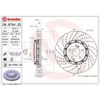 Тормозной диск BRECO XJ7DH Mercedes C-Class (W204) 3 Седан 6.2 C 63 AMG (2077) 457 л.с. 2008 – 2014 V 3T1JTH BZ 9080