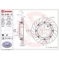 Тормозной диск BRECO Y48Q6 EO BN6 BZ 9092 Nissan GT-R (R35) 1 2007 – 2020