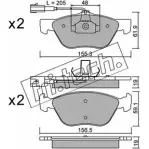 Тормозные колодки, дисковые, комплект FRI.TECH. 216 36 21637 Fiat Marea (185) 1 Седан 2.4 JTD 130 130 л.с. 1999 – 2002 085.0