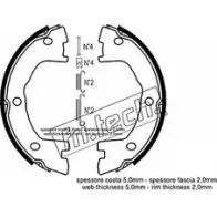 Тормозные колодки ручника, комплект FRI.TECH. N5ZI Z0Y D175WA 2372169 1034.120K