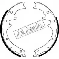 Тормозные колодки, комплект FRI.TECH. 20783S W09R PP8 1040.154 2372225