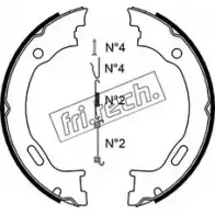 Тормозные колодки ручника, комплект FRI.TECH. PN6ITSR 2372395 1052.129K CLNE L3