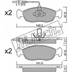 Тормозные колодки, дисковые, комплект FRI.TECH. Peugeot 306 1 (7B, N3, N5) Седан 1.9 STD 69 л.с. 1994 – 1995 159.0 21432 2143 0