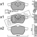 Тормозные колодки, дисковые, комплект FRI.TECH. 21911 188.4 2 0676 Volkswagen Bora (A4, 1J6) 4 Универсал 2.8 VR6 204 л.с. 2000 – 2000