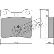 Тормозные колодки, дисковые, комплект FRI.TECH. Peugeot 406 1 (8C) Купе 3.0 V6 24V 190 л.с. 1997 – 2004 199.1 2127 8 T6HW84