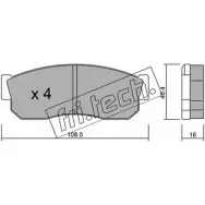 Тормозные колодки, дисковые, комплект FRI.TECH. J2CS4 20 958 211.1 2373632
