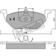 Тормозные колодки, дисковые, комплект FRI.TECH. 23130 2 1974 220.0 Volkswagen Golf 4 (1J1) Хэтчбек 1.8 90 л.с. 1997 – 1999