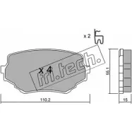 Тормозные колодки, дисковые, комплект FRI.TECH. 258.0 233 14 FM8NG2 Suzuki Grand Vitara (FT, HT) 1 Кроссовер 1.6 4x4 (SQ 416) 99 л.с. 2000 – 2002