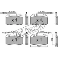 Тормозные колодки, дисковые, комплект FRI.TECH. 23 753 260.1 Peugeot 406 1 (8C) Купе 3.0 V6 24V 190 л.с. 1997 – 2004 23754