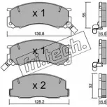 Тормозные колодки, дисковые, комплект FRI.TECH. 290.0 Toyota Previa (XR10, XR20) 1 Минивэн 2.2 TD (CxR1) 101 л.с. 1990 – 2000 21836 218 35