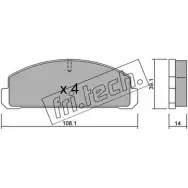 Тормозные колодки, дисковые, комплект FRI.TECH. MWG79UR 205 64 2373788 309.0