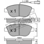 Тормозные колодки, дисковые, комплект FRI.TECH. 331.0 23709 237 08 Fiat Doblo (263) 2 Минивэн 1.3 D Multijet 90 л.с. 2010 – 2025