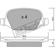 Тормозные колодки, дисковые, комплект FRI.TECH. 23661 333.0 Fiat Idea (350) 1 Минивэн 1.8 110 л.с. 2008 – 2010 2 3601